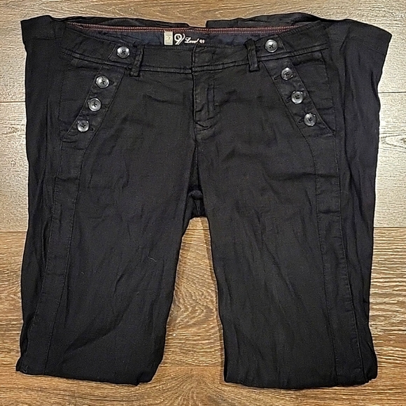 LEVEL 99 ANTHROPOLOGIE LINEN BLEND WIDE LEG SAILOR STYLE PANTS, 4 (27) - Picture 1 of 4